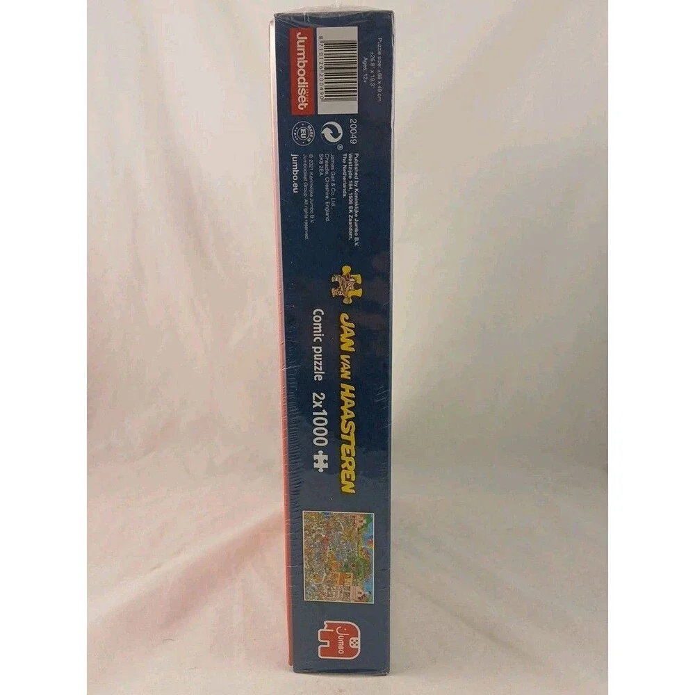 Jan Van Haasteren x2 1000 Piece Puzzles-The Music Shop & Holiday Jitters-NEW!